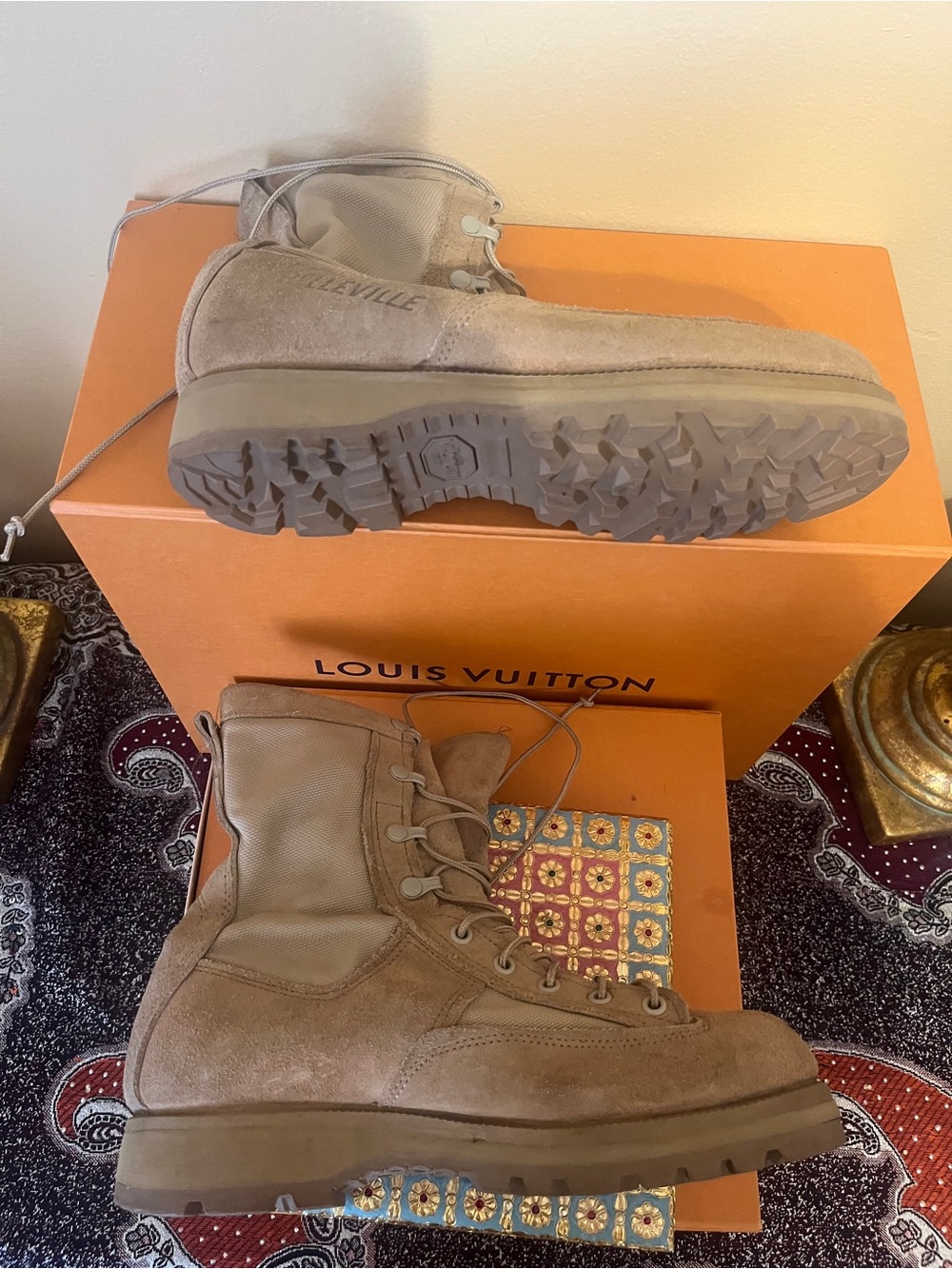 Belleville 790G Mens 8W Tan Suede GORE-TEX Waterproof Military Combat Boots USA